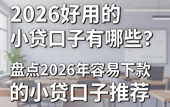 2026好用的小贷口子有哪些？盘点2026年容易下款的小贷口子推荐