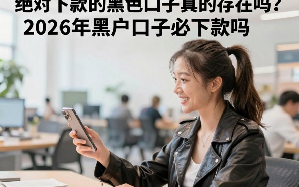 绝对下款的黑色口子真的存在吗?2026年黑户口子必下款吗