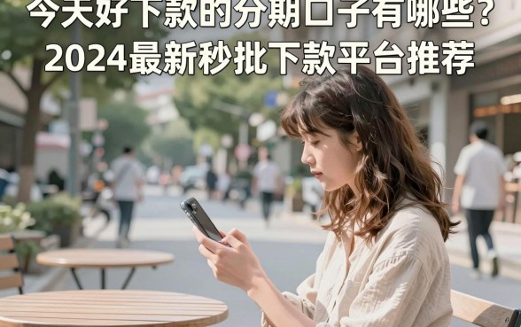 今天好下款的分期口子有哪些？2024最新秒批下款平台推荐