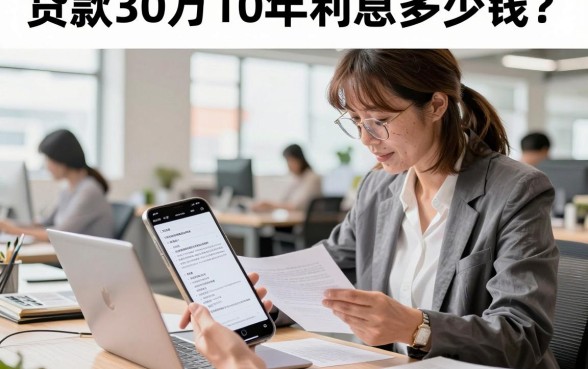 贷款30万10年利息多少钱?月供压力大吗