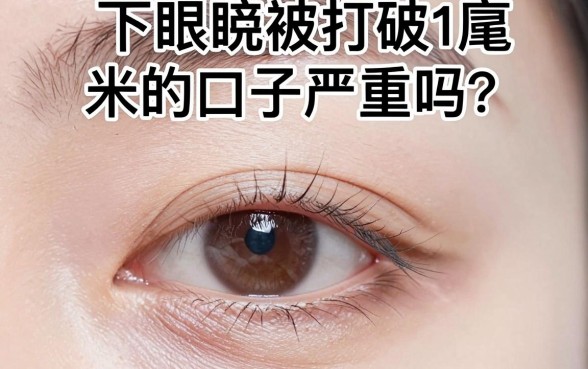 下眼睑被打破1厘米的口子严重吗?下眼睑裂伤怎么处理?