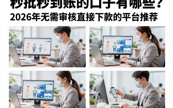 秒批秒到账的口子有哪些？2026年无需审核直接下款的平台推荐