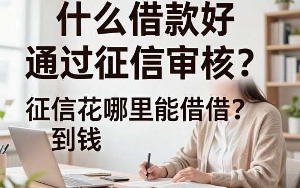 什么借款好通过征信审核？征信花哪里能借到钱