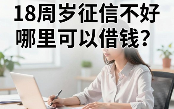 18周岁征信不好哪里可以借钱？急用钱无视征信必看口子