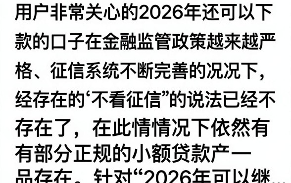 2026还可以下款的口子有哪些?盘点2026年还能下款的靠谱口子