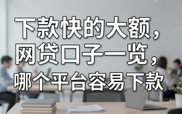 下款快的大额网贷口子一览,哪个平台容易下款?