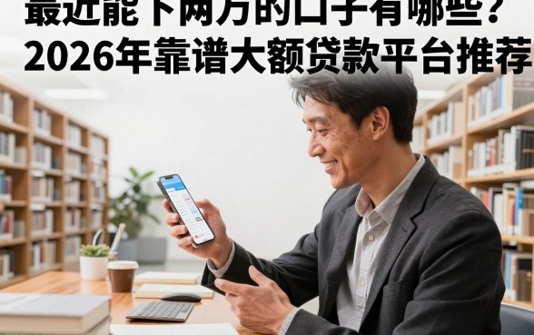 最近能下两万的口子有哪些?2026年靠谱大额贷款平台推荐