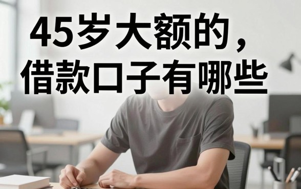 45岁大额的借款口子有哪些，中年人急需大额贷款哪里申请？