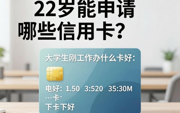 22岁能申请哪些信用卡？大学生刚工作办什么卡好下卡