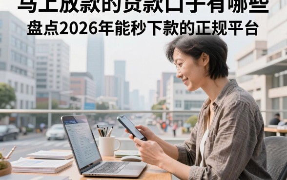 马上放款的贷款口子有哪些，盘点2026年能秒下款的正规平台