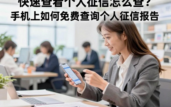 快速查看个人征信怎么查？手机上如何免费查询个人征信报告