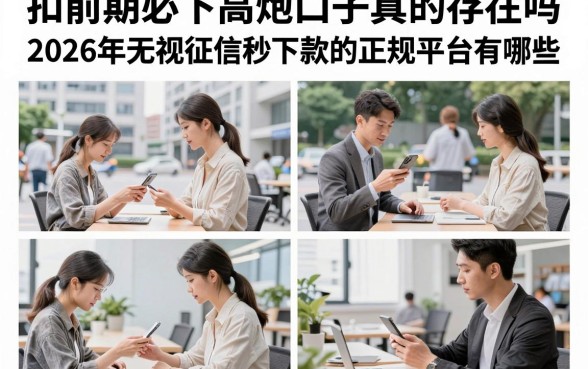 扣前期必下高炮口子真的存在吗，2026年无视征信秒下款的正规平台有哪些