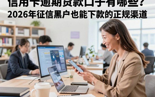 信用卡逾期贷款口子有哪些？2026年征信黑户也能下款的正规渠道