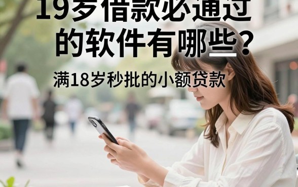 19岁借款必通过的软件有哪些？满18岁秒批的小额贷款推荐