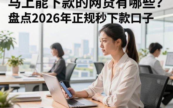 马上能下款的网贷有哪些?盘点2026年正规秒下款口子