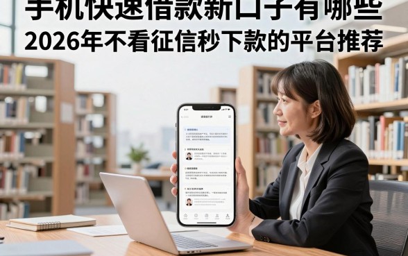 手机快速借款新口子有哪些,2026年不看征信秒下款的平台推荐