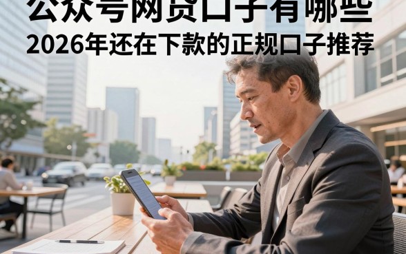 公众号网贷口子有哪些,2026年还在下款的正规口子推荐