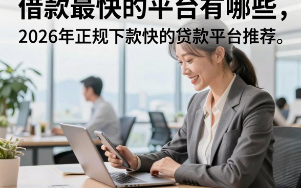 借款最快的平台有哪些,2026年正规下款快的贷款平台推荐