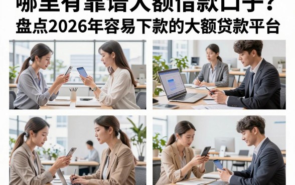 哪里有靠谱大额借款口子？盘点2026年容易下款的大额贷款平台