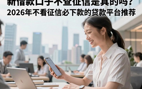 新借款口子不查征信是真的吗？2026年不看征信必下款的贷款平台推荐
