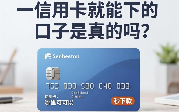一张信用卡就能下的口子是真的吗?有信用卡哪里可以秒下款?