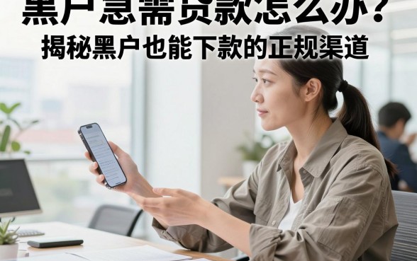 黑户急需贷款怎么办?揭秘黑户也能下款的正规渠道