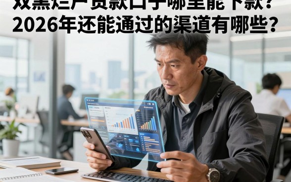 双黑烂户贷款口子哪里能下款？2026年还能通过的渠道有哪些