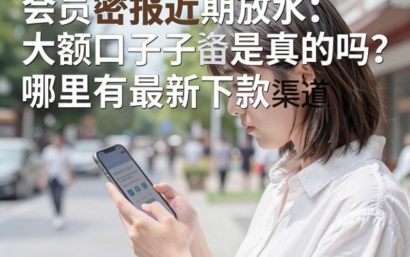 会员密报近期放水大额口子是真的吗？哪里有最新下款渠道？