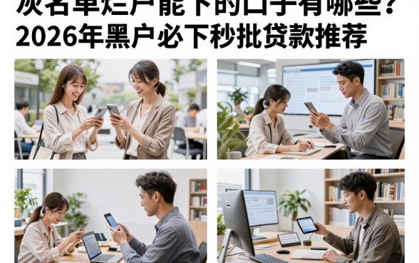 灰名单烂户能下的口子有哪些?2026年黑户必下秒批贷款推荐