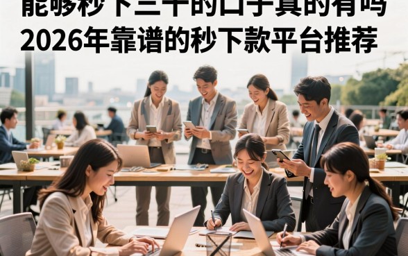 能够秒下三千的口子真的有吗，2026年靠谱的秒下款平台推荐