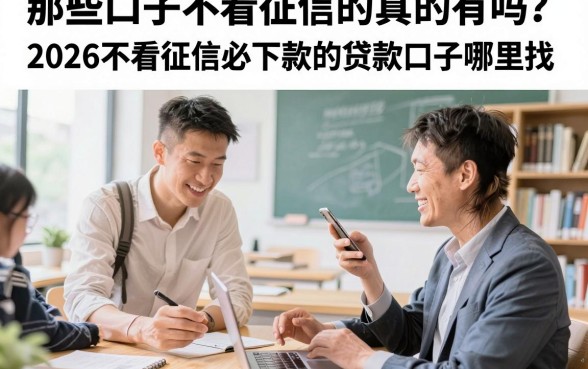 那些口子不看征信的真的有吗？2026不看征信必下款的贷款口子哪里找？