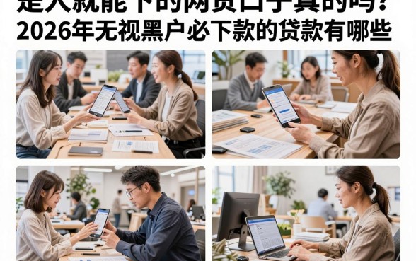 是人就能下的网贷口子真的吗?2026年无视黑户必下款的贷款有哪些