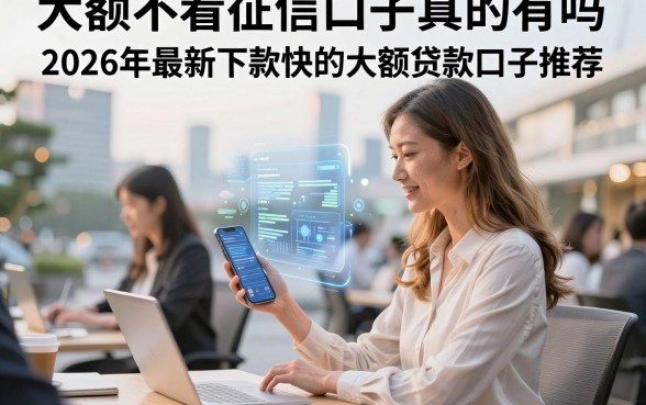 大额不看征信口子真的有吗，2026年最新下款快的大额贷款口子推荐