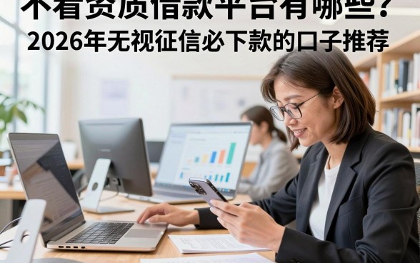 不看资质借款平台有哪些？2026年无视征信必下款的口子推荐