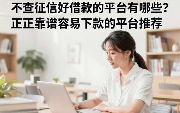 不查征信好借款的平台有哪些？正规靠谱容易下款的平台推荐