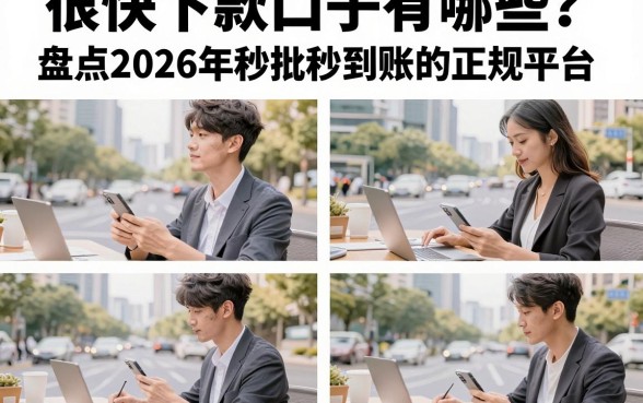 很快下款口子有哪些？盘点2026年秒批秒到账的正规平台