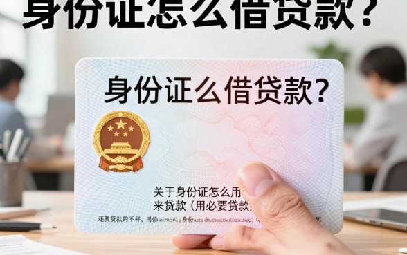 身份证怎么借贷款？身份证贷款需要什么条件能贷多少