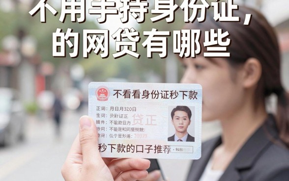 不用手持身份证的网贷有哪些，正规不看身份证秒下款的口子推荐