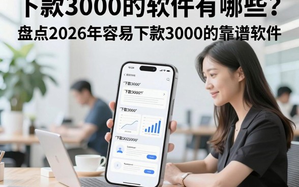 下款3000的软件有哪些?盘点2026年容易下款3000的靠谱软件