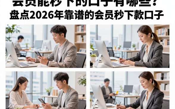 会员能秒下的口子有哪些?盘点2026年靠谱的会员秒下款口子