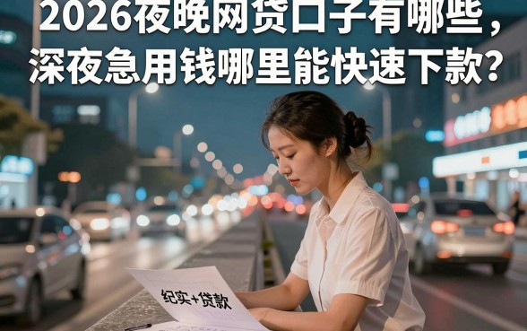 2026夜晚网贷口子有哪些，深夜急用钱哪里能快速下款？