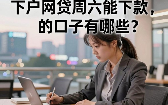 下户网贷周六能下款的口子有哪些?周末急用钱哪里能贷