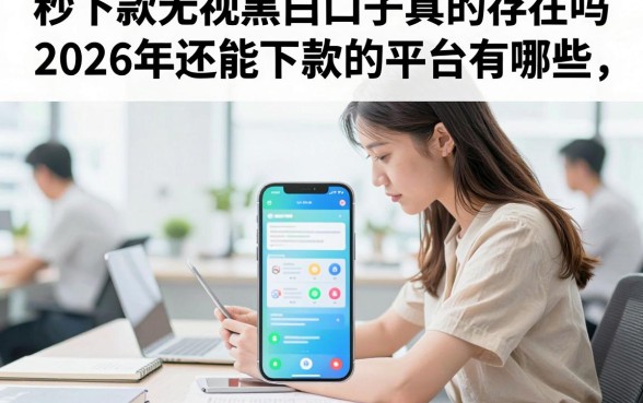 秒下款无视黑白口子真的存在吗，2026年还能下款的平台有哪些