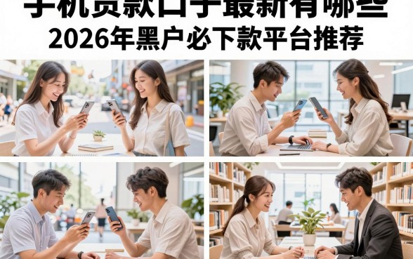 手机贷款口子最新有哪些,2026年黑户必下款平台推荐