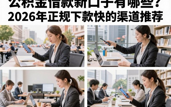 公积金借款新口子有哪些?2026年正规下款快的渠道推荐