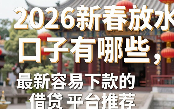 2026新春放水口子有哪些,最新容易下款的借贷平台推荐