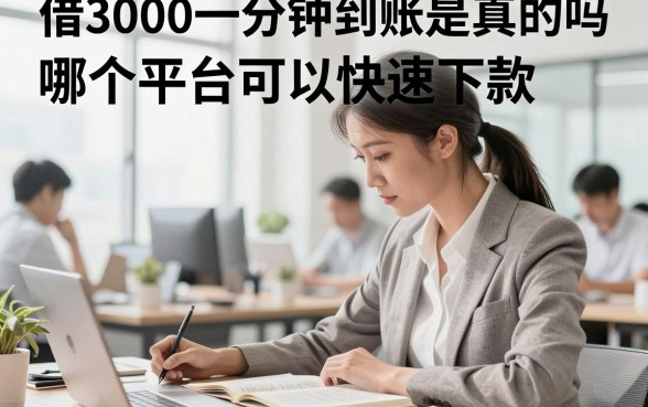 借3000一分钟到账是真的吗,哪个平台可以快速下款