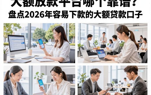 大额放款平台哪个靠谱？盘点2026年容易下款的大额贷款口子