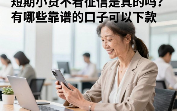 短期小贷不看征信是真的吗？有哪些靠谱的口子可以下款