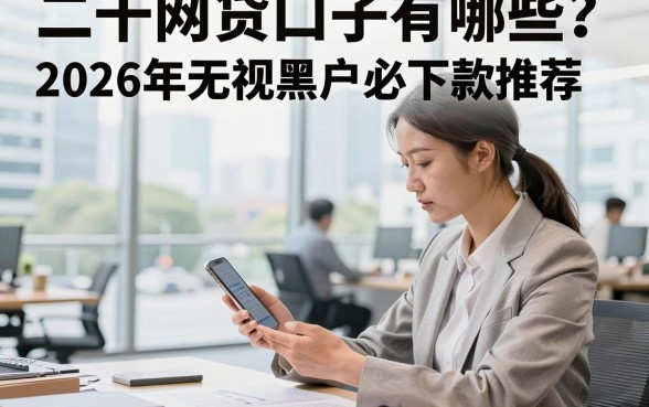 二千网贷口子有哪些?2026年无视黑户必下款推荐